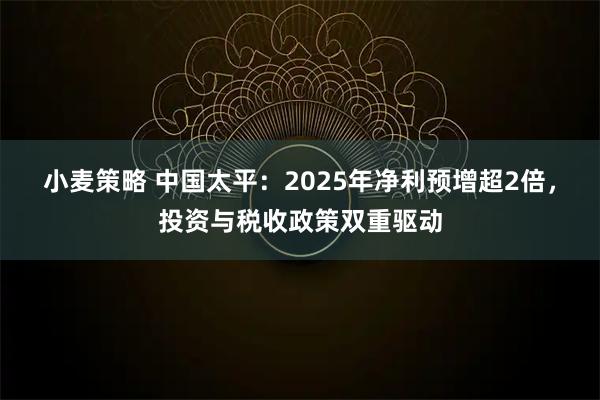 小麦策略 中国太平：2025年净利预增超2倍，投资与税收政策双重驱动
